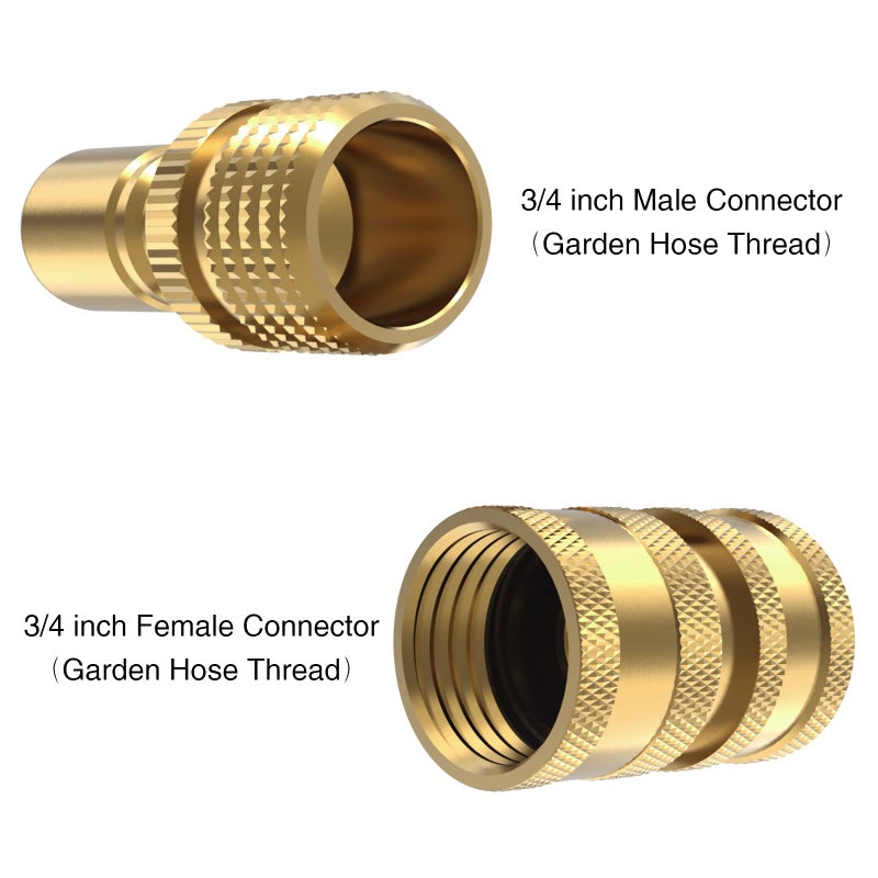 Twinkle Star Heavy Duty 3/4 Garden Hose Quick Connect Fittings, Water Lock Splitter, Sink Spigot Connectors, No Leak Connection, 2 Adapters Included - Image 2